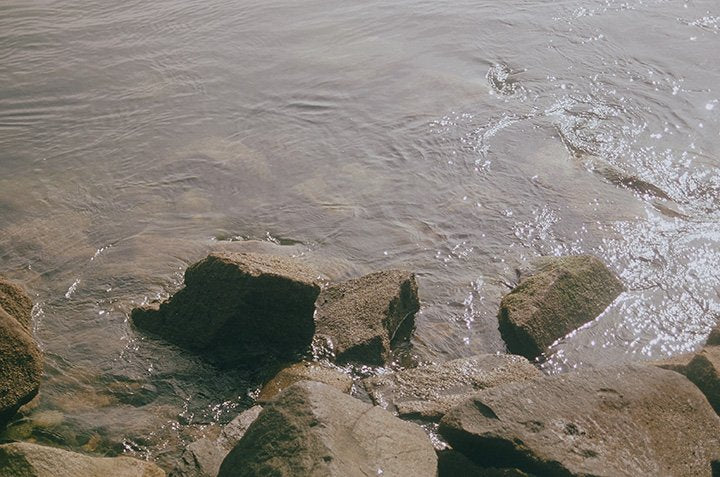 rocks on shoreline