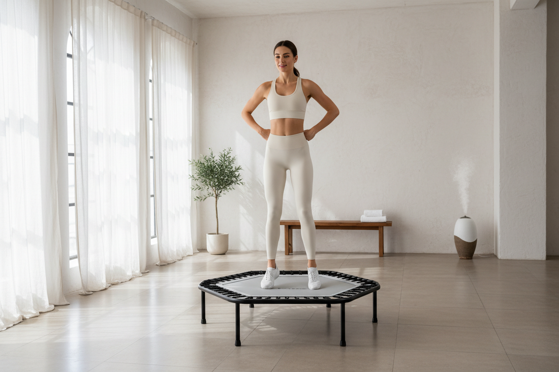 woman on rebounder