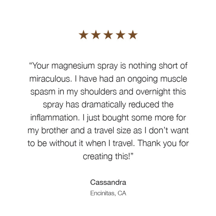 Pure and Unscented Magnesium Recovery Spray